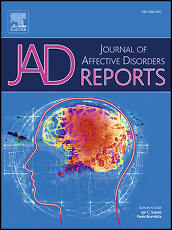 Journal of Affective Disorders Reports, Elsevier cover